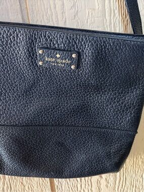 Kate Spade Bay Street Cora Black Pebbled Leather Crossbody Bag Purse